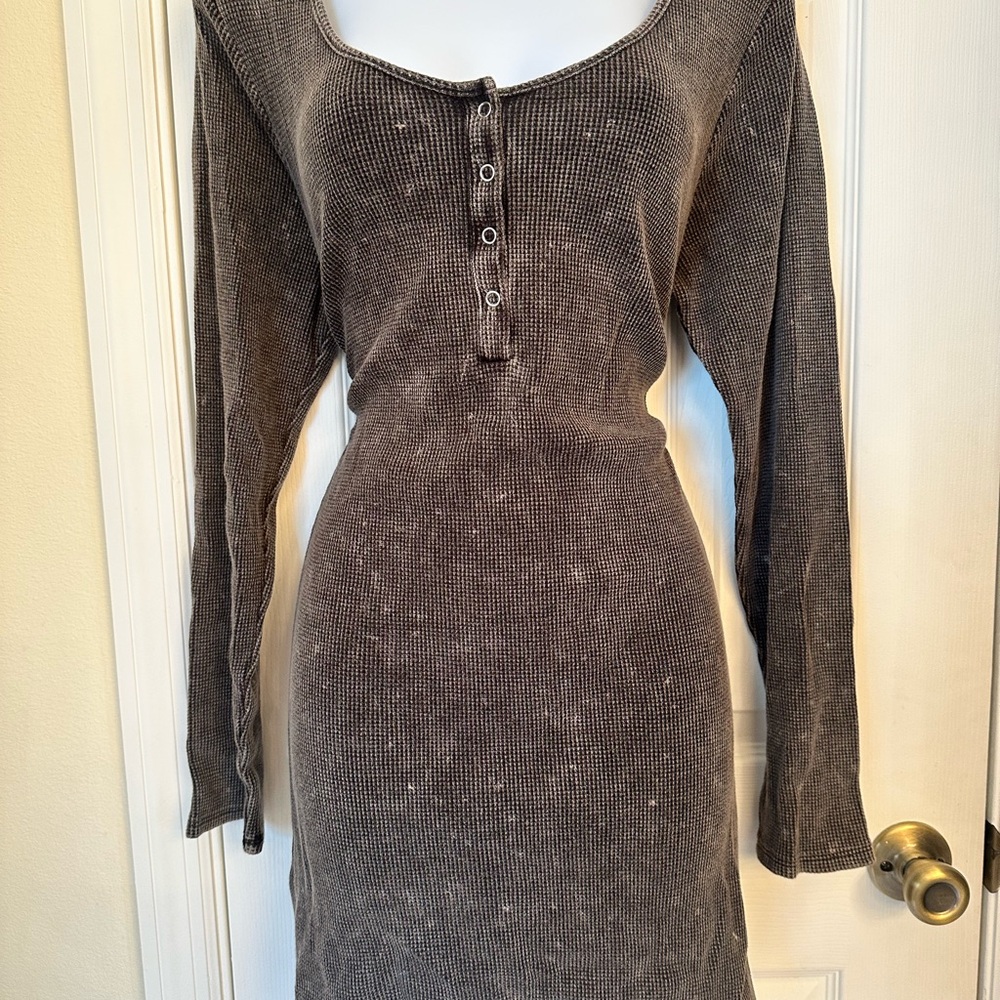 Victoria's Secret Charcoal Long Sleeve Dress